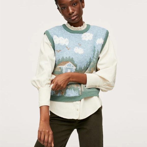 Mango Sweaters - Mango sweater vest farm